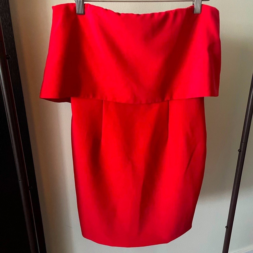 Jay Godfrey bright red mini cocktail dress